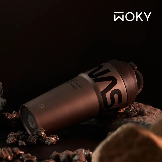 【WOKY 沃廚】NASA聯名_Ti純鈦渾圓杯770ml-附Tritan彈跳吸管(隨行杯/吸管杯/保溫杯瓶)