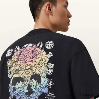 【ALLSAINTS】TRANCE 寬鬆厚實手繪插畫短袖T恤 M022PD(寬鬆版型)