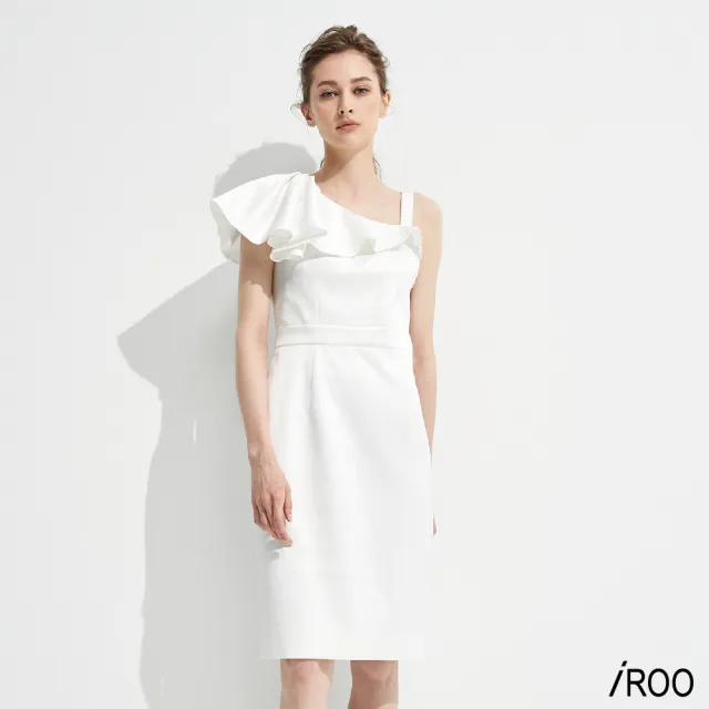 【iROO】不對稱荷葉禮服