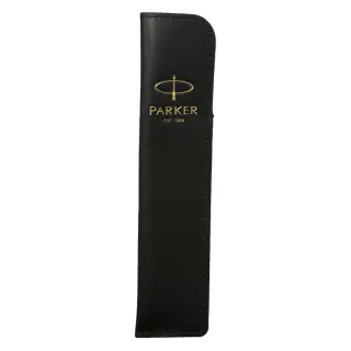 【PARKER】派克  IM系列麗雅黑金夾原子筆 真皮筆套禮盒(IM)