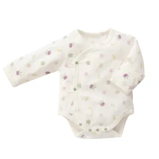 【Baby City 娃娃城】官方直營 有機棉長袖初生連身衣/水果(XS/S) 反摺袖手套 新生兒內衣