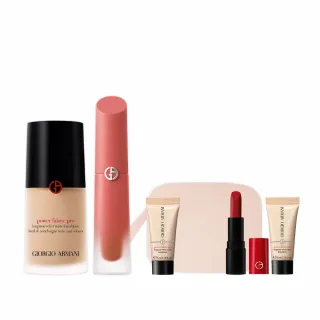 【ARMANI 亞曼尼】威尼斯唇釉+粉底PRO組(唇釉/粉底/GIORGIO ARMANI/GA)
