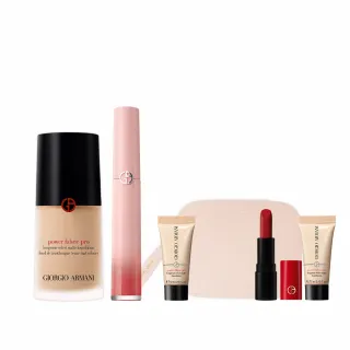 【ARMANI 亞曼尼】限定霓虹唇萃+粉底PRO(唇萃/限定版/GIORGIO ARMANI)