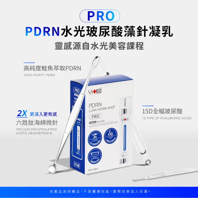 【Swissvita 薇佳】PDRN水光玻尿酸藻針凝乳PRO 2ml*8pcs(保濕修護 抗老化)