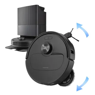【Roborock 石頭科技】Qrevo Master掃地機器人-黑曜霸主(AI全能雙臂/截斷毛髮/自清潔基座/熱水洗/熱風烘)