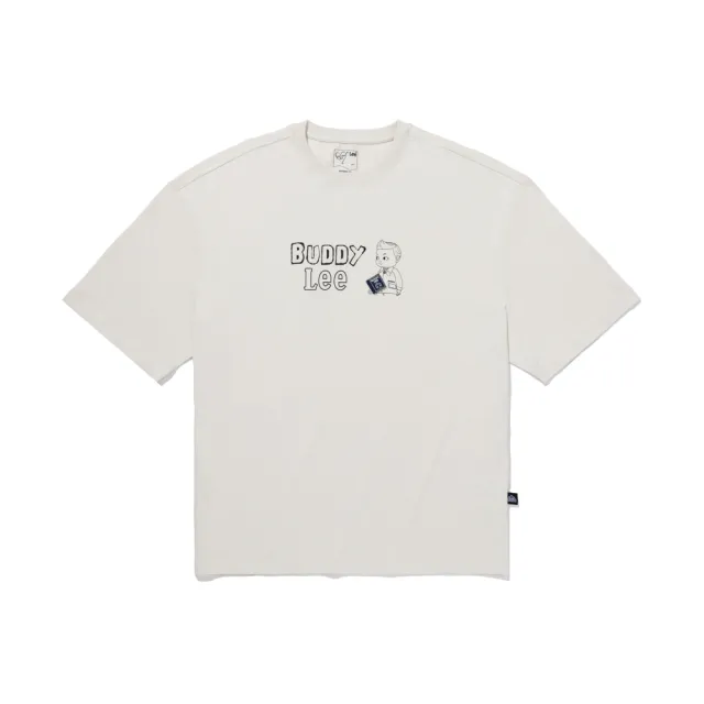 【Lee 官方旗艦】男女同款 短袖T恤 BUDDY LEE印花 男女共版 共2色(LB502038105/LB502038109)