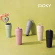 【WOKY 沃廚】2入_渾圓杯 鈦陶瓷款770ml+贈升級版上蓋(隨行杯/吸管杯/水壺/保冰保溫)