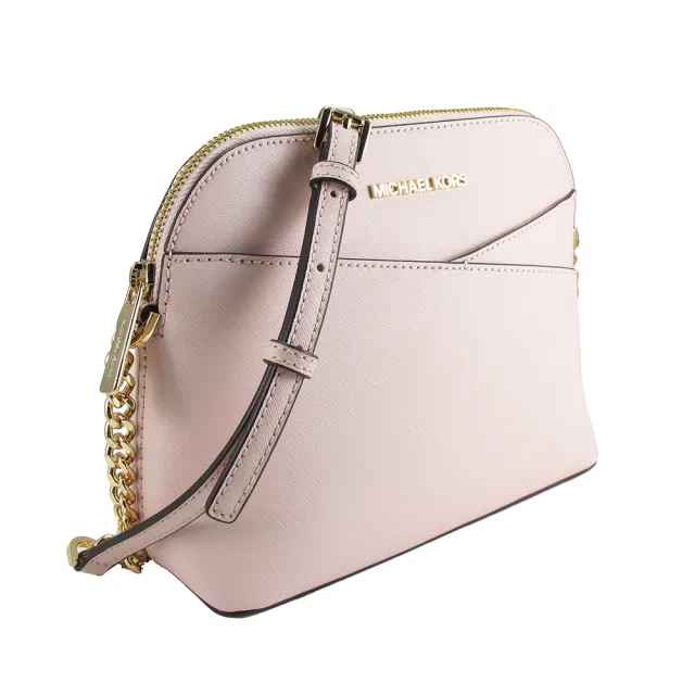 【Michael Kors】福利新品-優雅防刮斜背包(淡粉後右)