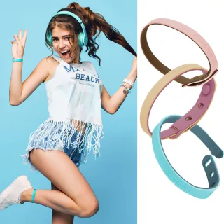 【&MORE 愛迪莫】Anion 負離子健康手環.手鍊.腳環(馬卡龍色系/運動/防水/游泳)