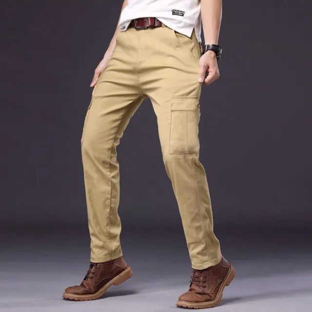 【J.Malo】彈力耐磨棉工作褲 多口袋工作褲工裝褲(男生工裝褲 工作褲 多口袋長褲 彈力男褲)