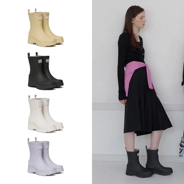 Rockfish Weatherwear】FLATFORM RAIN BOOTS MIDDLE 多色厚底中筒雨靴
