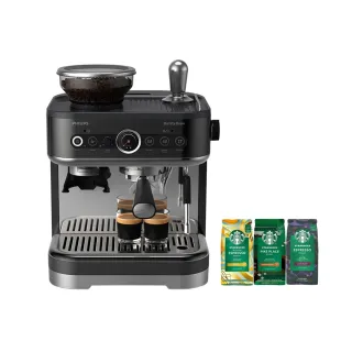 【Philips 飛利浦】半自動研磨義式咖啡機(PSA3218/10)+【STARBUCKS 星巴克】精選咖啡豆3包組