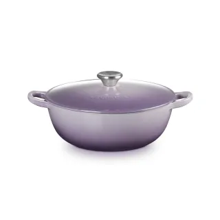 【Le Creuset】琺瑯鑄鐵鍋媽咪鍋24cm(藍鈴紫)