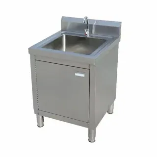 【匠俱】不銹鋼單水槽50*50*80cm厚1.6(不銹鋼單水槽 工作台洗菜池盆 洗碗池水池櫥櫃 洗碗槽 廚房專用)