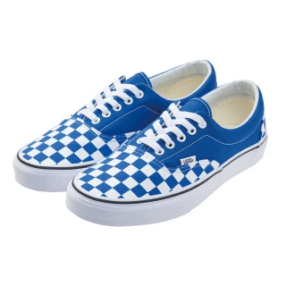 【VANS】Era 經典平底 帆布鞋 男 藍白 拼接棋盤格 5孔綁帶 低筒 休閒鞋 滑板鞋 VN0A38FRVOU