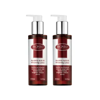 【Bioneo 德國百妮】杏仁酸6%亮白精華水150mlX2(抗痘 調理 煥白 搭配杏仁酸精華液效果加乘)