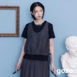 【gozo】涼感天絲下擺抽繩背心兩件式T恤(兩色)