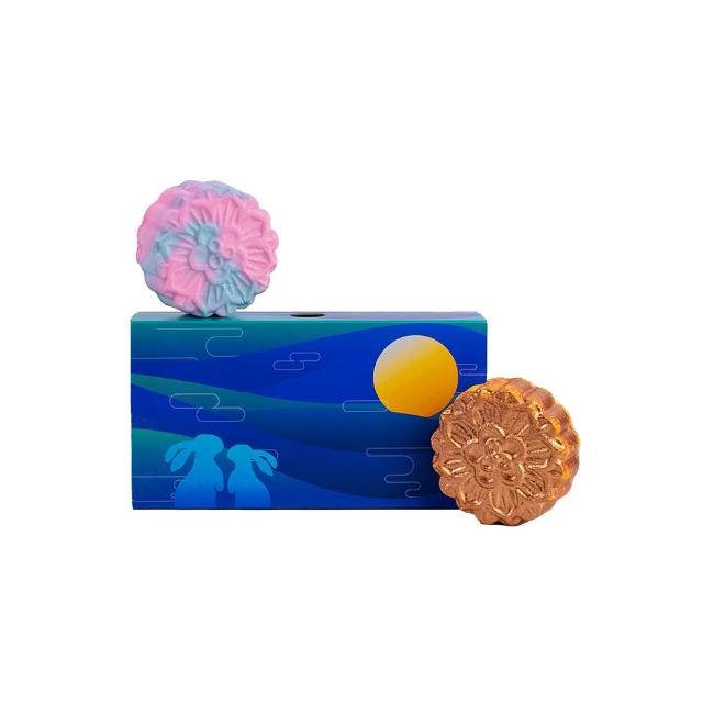 【LUSH 嵐舒】望月團圓 泡澡禮盒(汽泡彈x1+泡泡浴芭x1/月餅造型/中秋節限定/創意送禮)