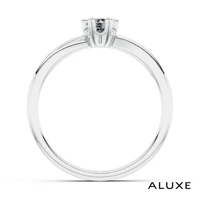 【ALUXE 亞立詩】0.20克拉 FVS2 18K金 求婚鑽戒 愛的記號 鏤空 RS8708