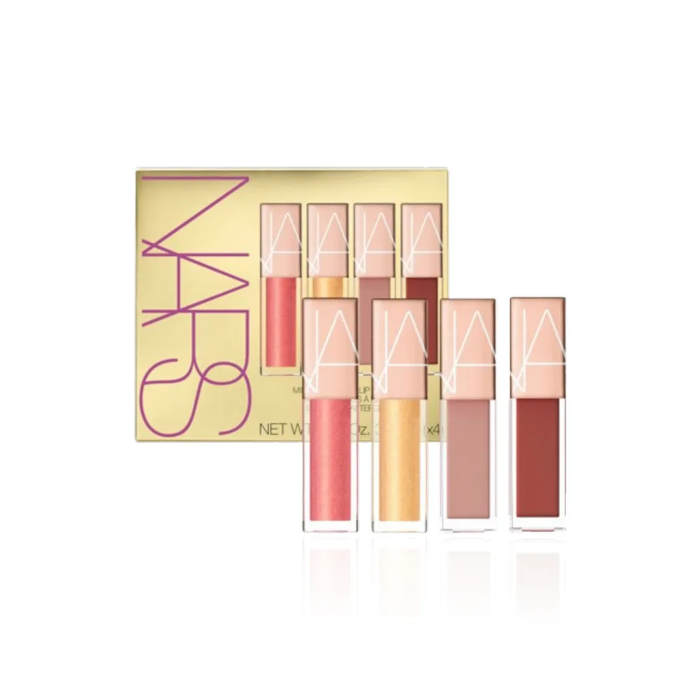 【NARS】官方直營 迷你激情過後嫩唇露 4 入禮盒(璀璨奢金版)