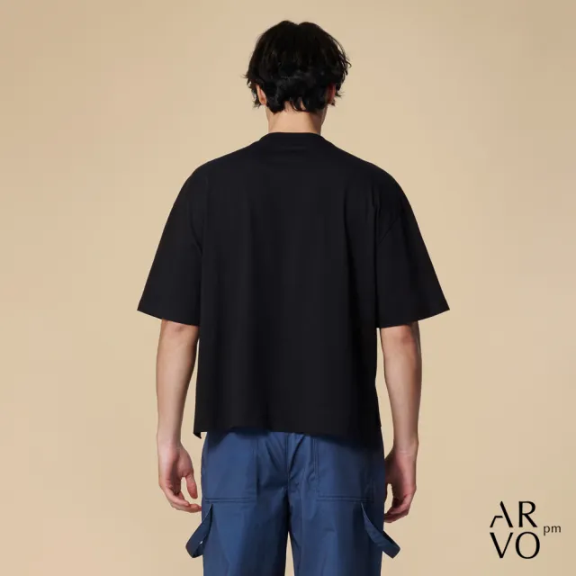 【ARVOpm】男女同款 黑色短版短袖T 00212502109(雙11限定)