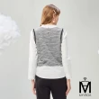 【MYVEGA 麥雪爾】MA小香風粗花呢假兩件上衣-灰(通勤風/)