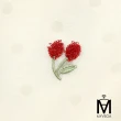 【MYVEGA 麥雪爾】MA荷葉領紅櫻桃上衣-米(通勤風/)