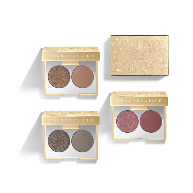 【CHANTECAILLE 香緹卡】金奢花園限量雙色眼彩盒(石榴/摩卡)