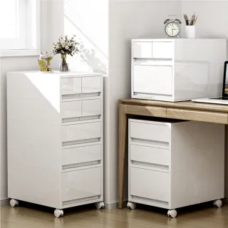 【ONE HOUSE】麥樂移動式五層可堆疊直角抽屜置物收納櫃-30寬-附輪_任選(F組_2矮1高4抽/G組_2矮2高2抽)