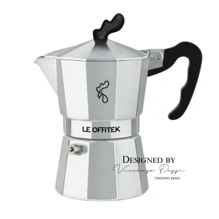 【義大利樂菲特】樂菲特經典摩卡壺 鉑晶銀 3人份(義大利製・食安鋁材・EU認證)