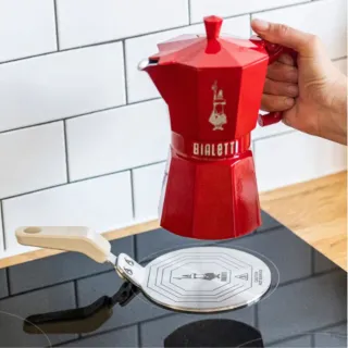【Bialetti 比亞樂堤】BIALETTI 電磁爐節能導磁板-13cm-奶油白(摩卡壺可在電磁爐、黑晶爐使用)