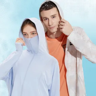 【Hang Ten】男女裝-涼感冰絲高彈遮陽防曬外套抗UV連帽口罩外套(多款選)