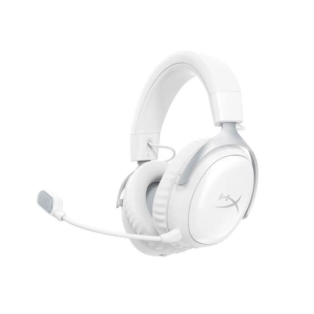 【HyperX】Cloud III S Wireless White Gaming Headset — 無線雙模式電競耳機 白色(AX6G1AA)