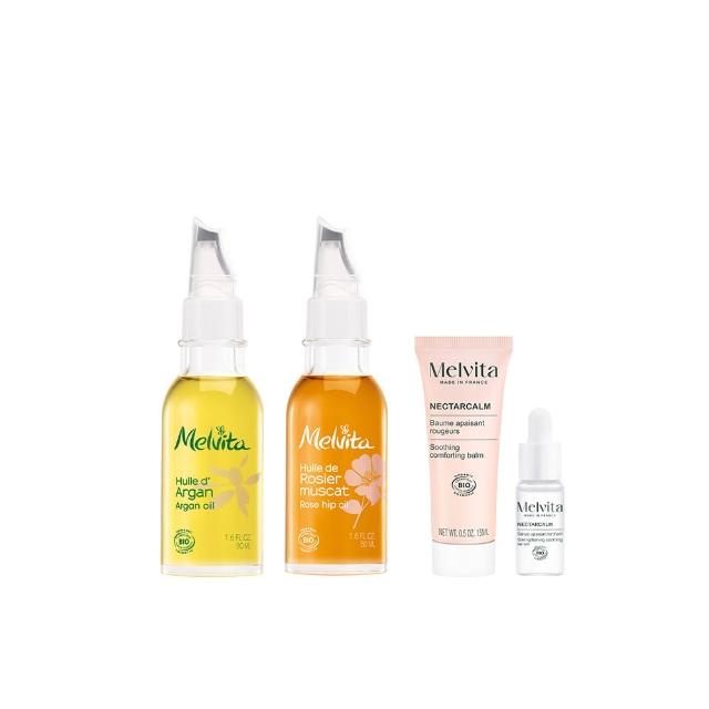 【Melvita 蜜葳特】口碑植物油雙星必備組(摩洛哥堅果油50ml+玫瑰果油50ml)
