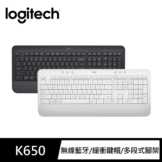 Logitech 羅技 鍵鼠組 K650無線鍵盤+M650多工靜音無線滑鼠-石墨灰組