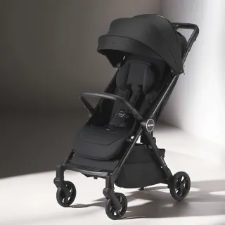 【RECARO 官方直營】EasyLife QF 多功能單向手推車/單手秒收摺(閃曜黑另贈汽座透氣墊)