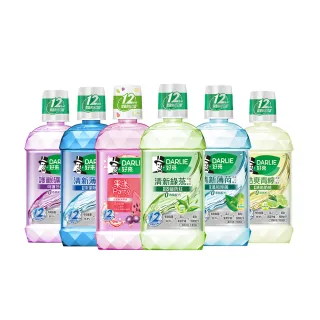 【DARLIE 好來】清新漱口水500mlX2入(酷爽青檸/清新薄荷/清新茶/護齦礦鹽/全亮白極緻)