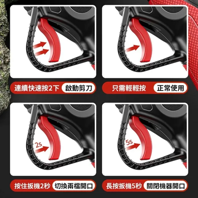 【Ogula 小倉】樹枝剪 無刷750w功率電動修枝剪 數顯極速版（五節兩電）全配+高枝桿(5cm開口直徑/電量顯示)