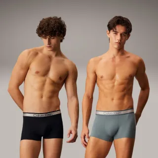 【Calvin Klein】官方旗艦館 CK 同色標誌低腰 x 絲質針織低腰 平口內褲 多款任選