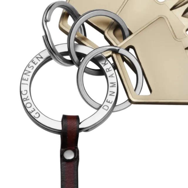【Georg Jensen 喬治傑生】ELEPHANT 鑰匙圈(皮革 鋁質)