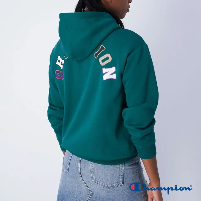 【Champion】官方直營 女款-ROCHESTER 拼色LOGO印花x刺繡寬版連帽TEE-4色(116630)