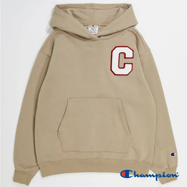 【Champion】官方直營 女款-ROCHESTER 拼色LOGO印花x刺繡寬版連帽TEE-4色(116630)