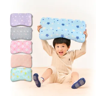 【PeNi 培婗】3D超透氣嬰幼兒0-12歲成長枕 兒童幼兒園午睡枕頭(無毒無螢光劑2片內芯可調高度)