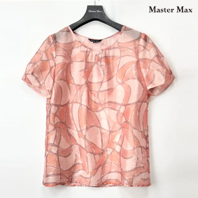 【Master Max】天絲棉水波紋路亞麻短袖上衣(8517131)