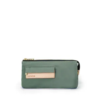 【satana】Soldier 多夾層拉鍊長夾/RFID防盜長夾(抹茶拿鐵)