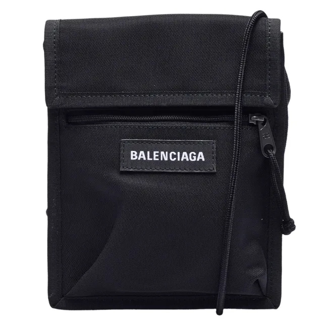 【Balenciaga 巴黎世家】經典Explorer系列品牌粗體字母尼龍斜背包(小-黑532298-TYY5-1000)(其他規格)