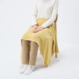 【MUJI 無印良品】棉絨毛針織膝上毯 成品尺寸:W80×L130 cm(灰色/米色/芥黃)