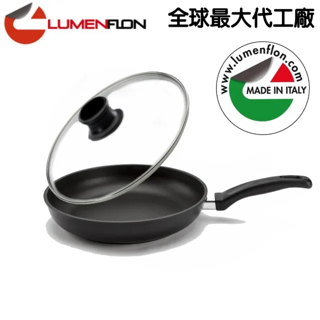 【義大利LUMENFLON】GUSTO單柄礦石不沾平底鍋28公分(送鍋蓋ARIH28-ITA)