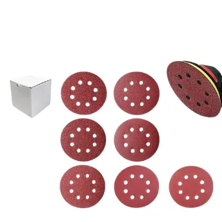 【森森機具】5吋8孔圓砂紙(40-1500目 適用打磨 拋光 除鏽 木工)