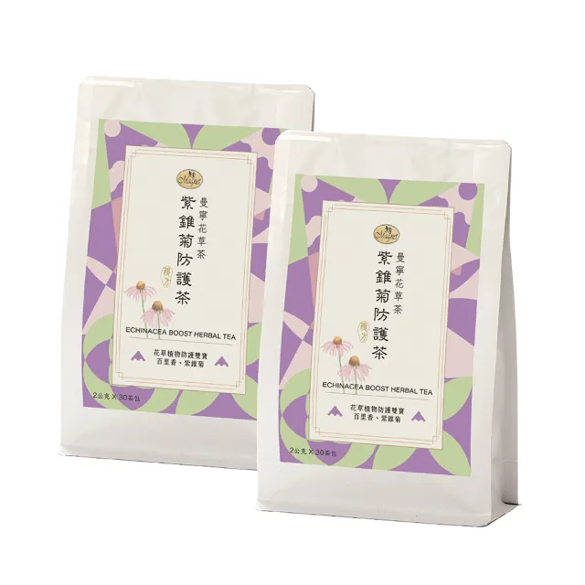 【曼寧】養生茶x 4袋 2袋任選(台灣菊花決明子枸杞/紫錐菊防護茶/有機兒茶素綠茶)